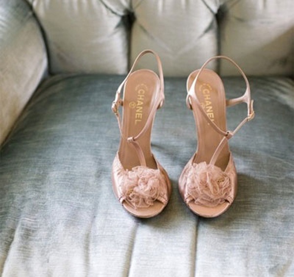 blush heels wedding