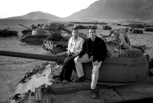 Sam and Henry in Tank Graveyard, 2003