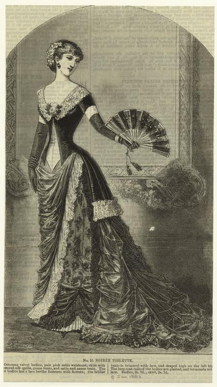 "Soirée toilette." 1883-01. The New York Public Library Digital Collections. 