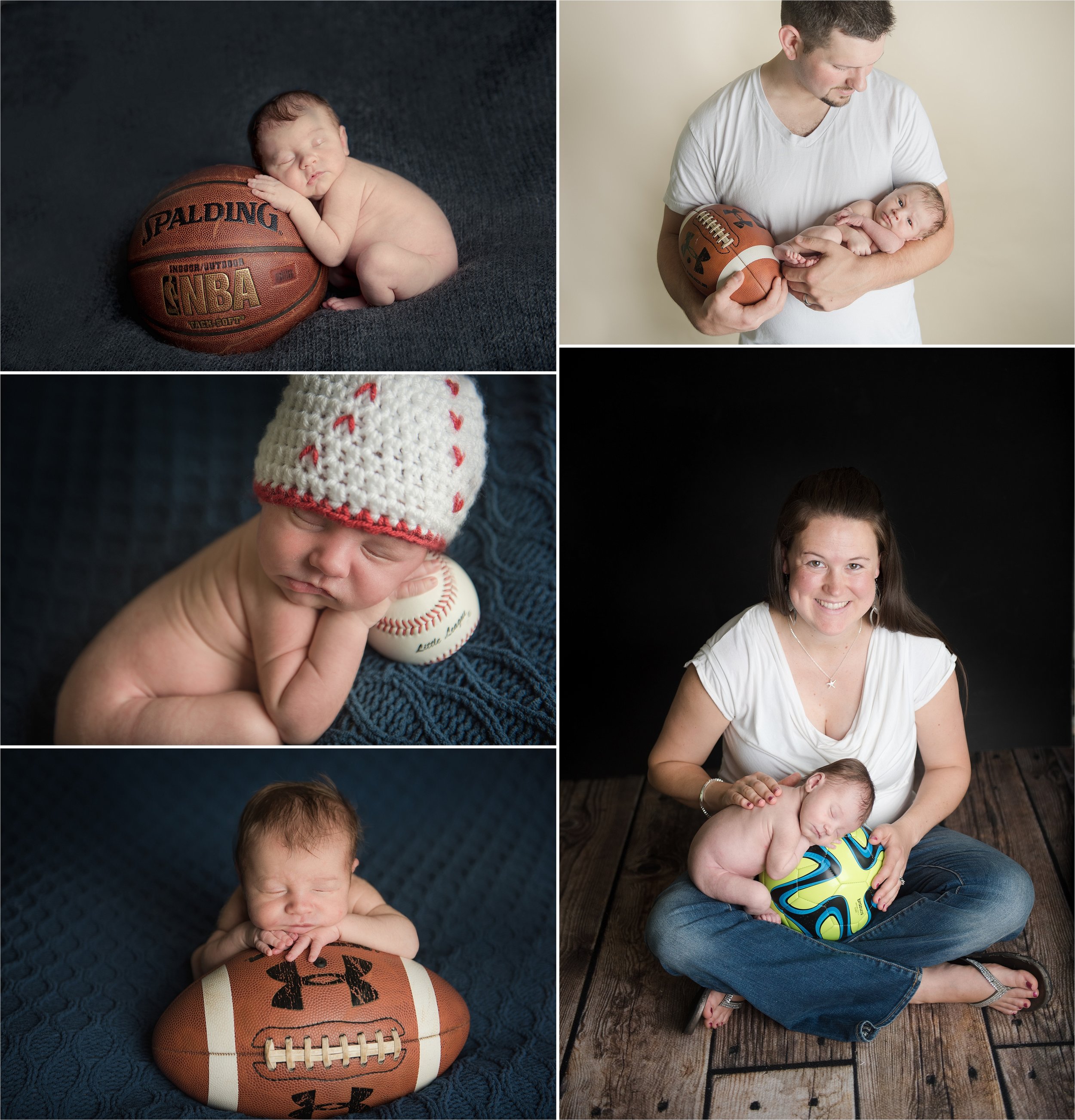 newborn baby basketball photoshoot