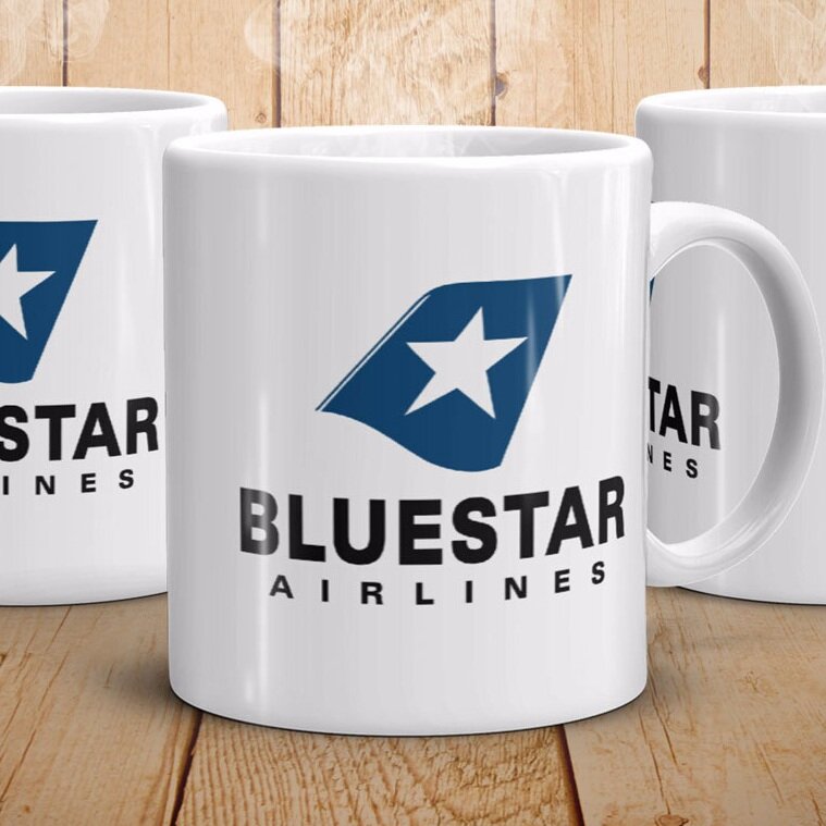 Bluestar Airlines Worn Look Classic Mug