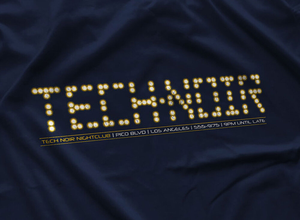 Technoir fluorescent T Shirt Terminator 1984 Bar Classic Movie 80s Neon tshirt 