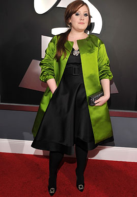 Singer Adele arrives to the 51st Annual GRAMMY Awards held at th