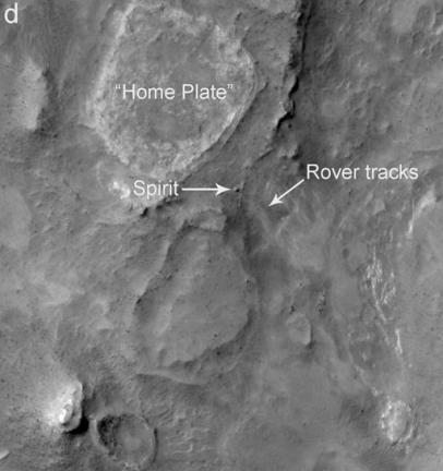 Spirit Rover from Orbit