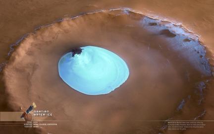Wallpaper: Frozen Water on Mars