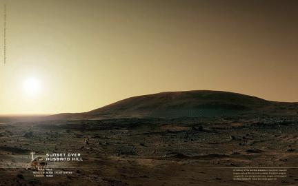 Wallpaper: Mars Sunset on Husband Hill