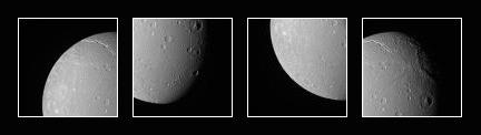 Dione in four exposures