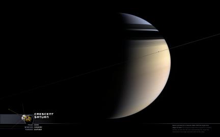 Wallpaper: Crescent Saturn I