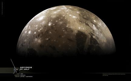 Wallpaper: Ganymede at Half Phase