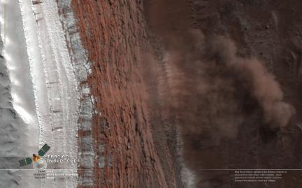 Wallpaper: Martian Avalanche!