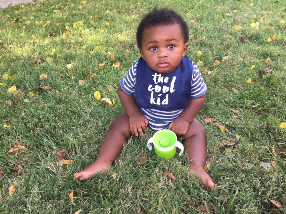  My battle with an unexpected foe – the sippy cup | Honeycomb Moms | Donovan is enjoying the breeze with his sippy cup outside his aunt’s home in Chicago. LAUREN FLOYD / INFO@HONEYCOMBMOMS.COM 