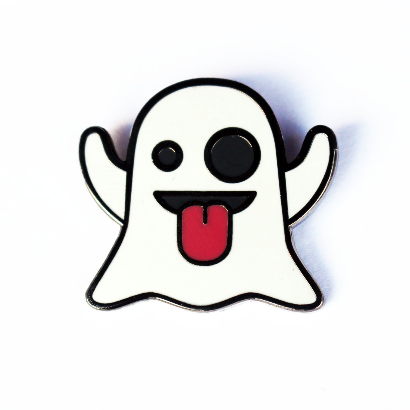 snapchat accessories ghost emoji pin