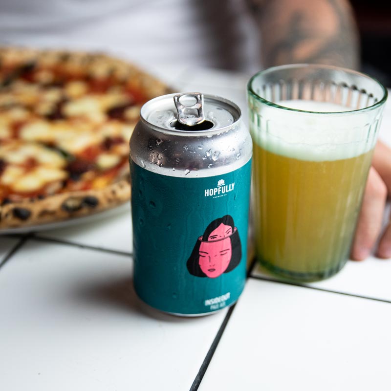 Pi Pizza Dublin, picture of one of the many beers available in house and for takeaway