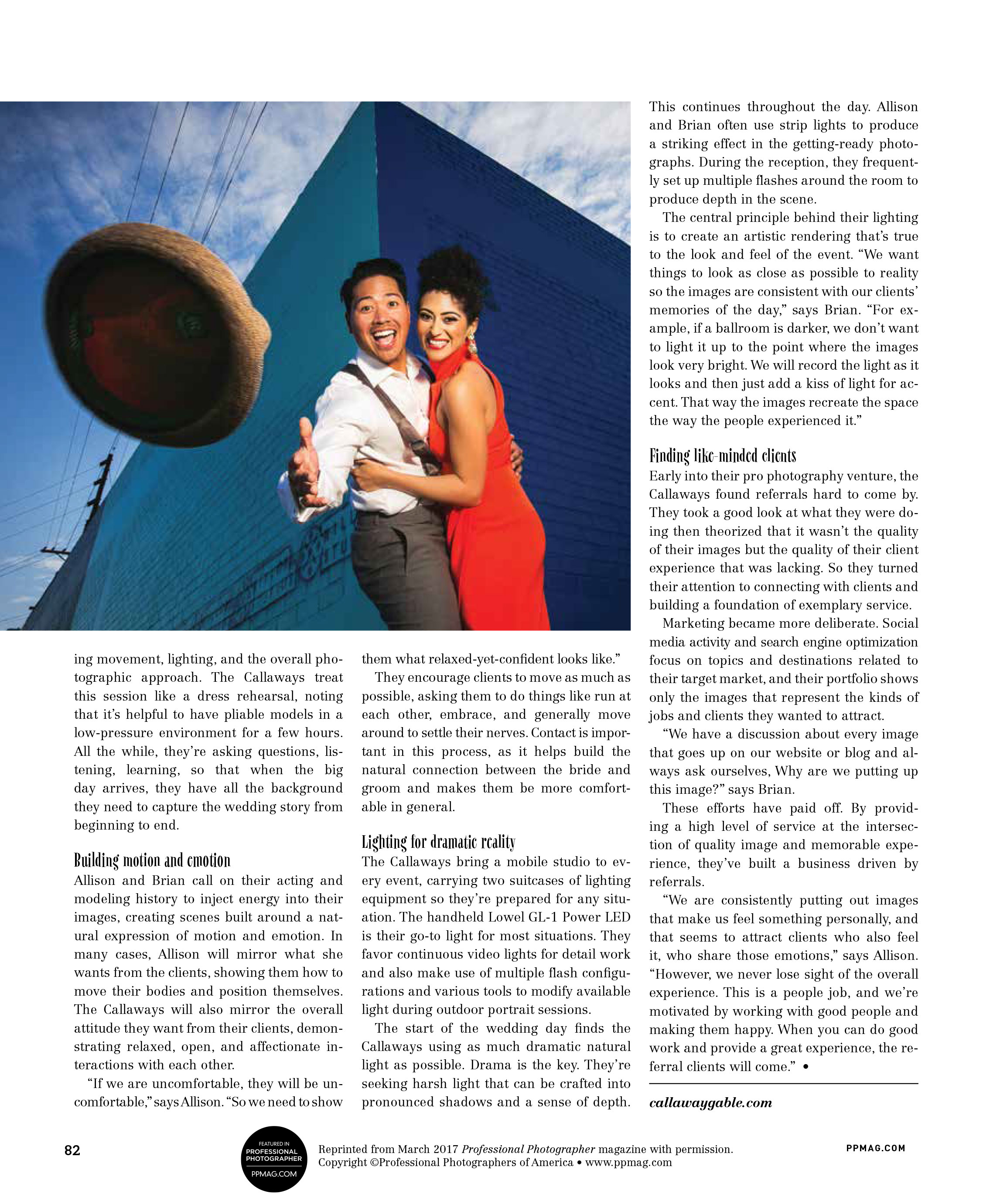 Callaway Gable Interview in Professional Photographer Magazine - Page 3
