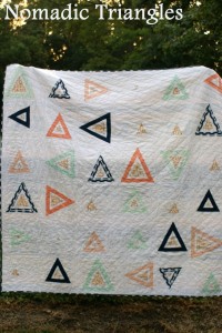 nomadic triangles quilt by quiltytherapy, modern quilt