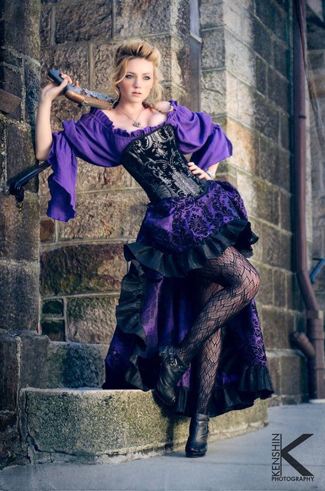 Purple, Black, and Silver Steampunk Costume — Silver Leaf Costumes