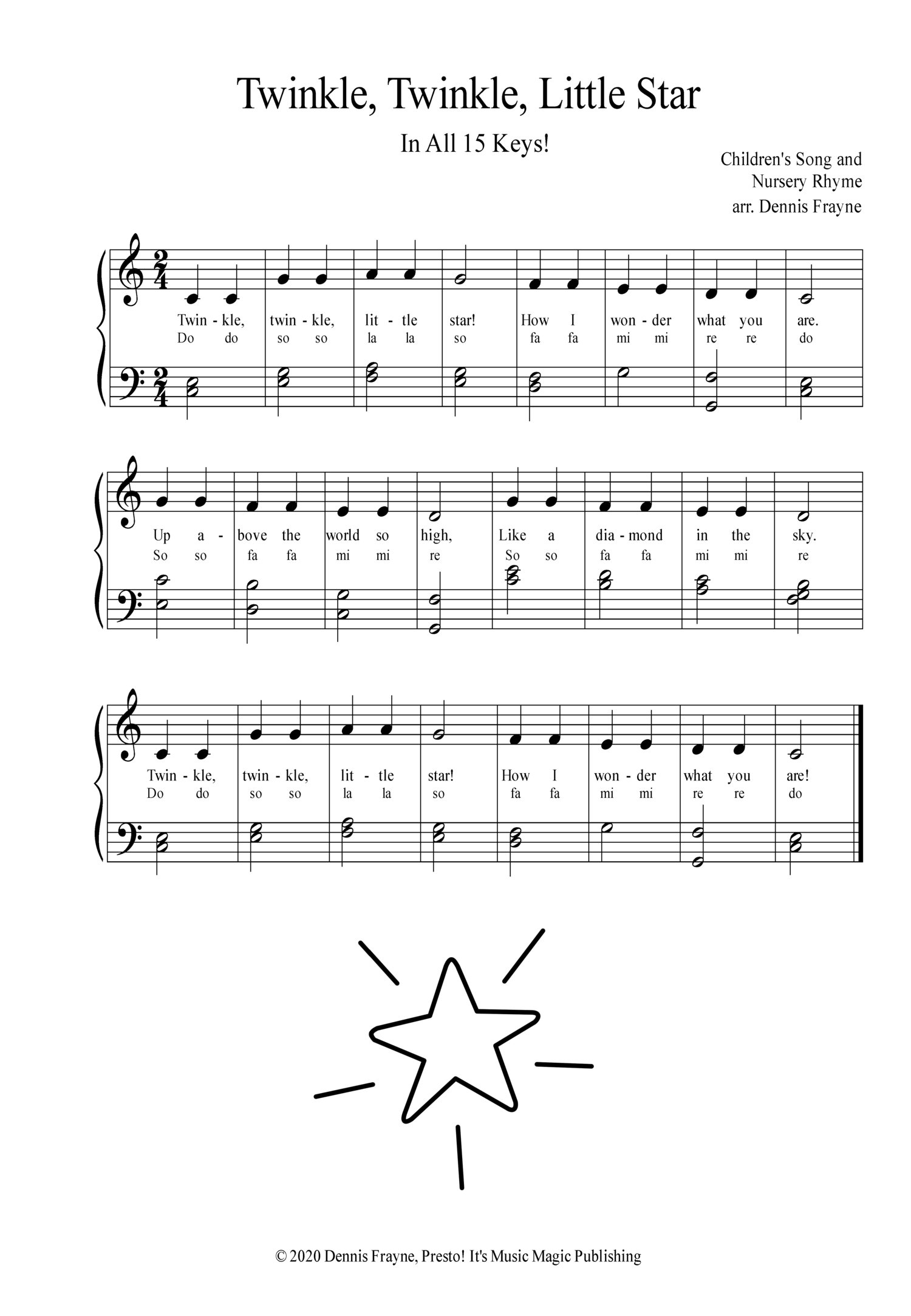 Twinkle, Twinkle, Little Star - In All 15 (Major) Keys! — Presto! It's  Music Magic Publishing