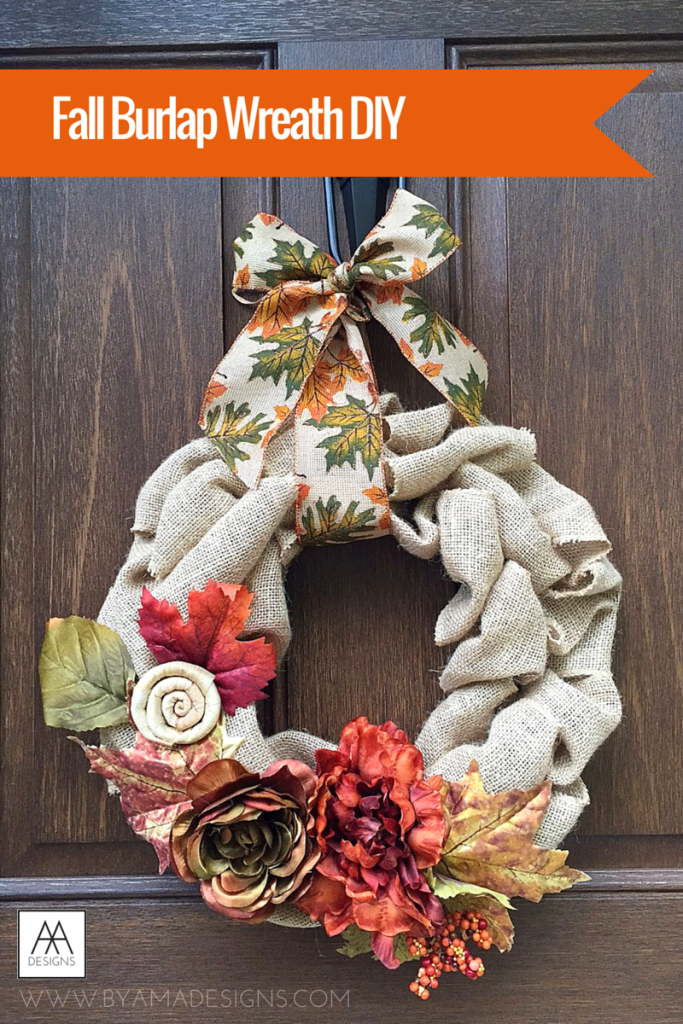Fall Burlap Wreath DIY