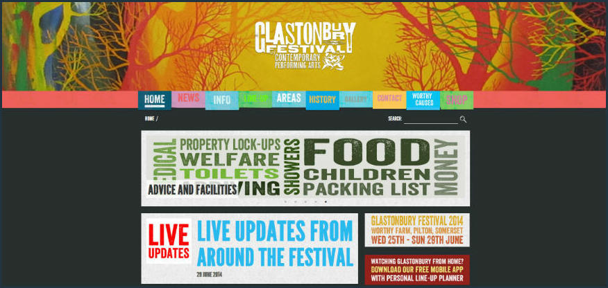 Glastonbury Website