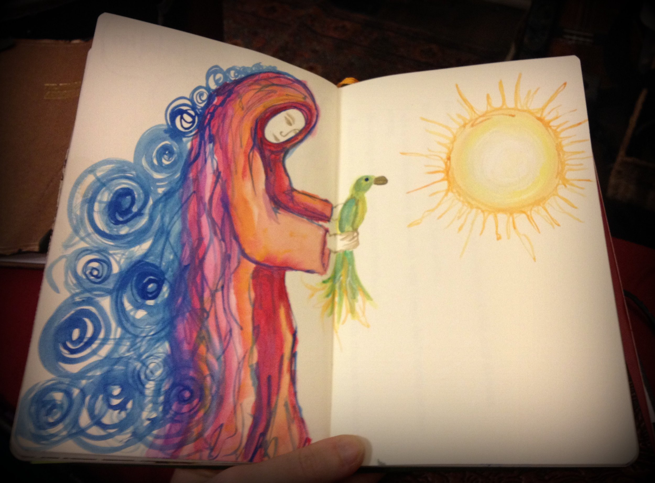 prayer pages. watercolor in journal. aedm2013