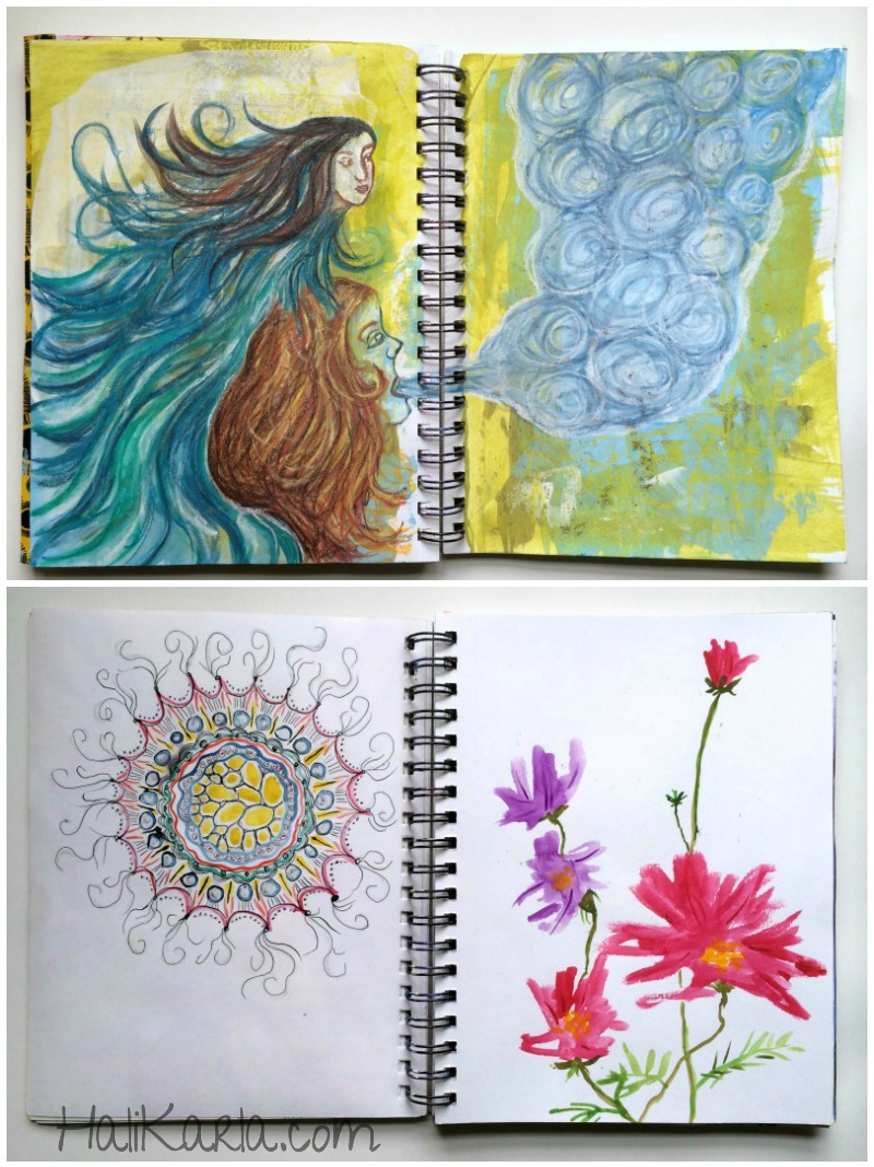 sketchbook pages, Hali Karla