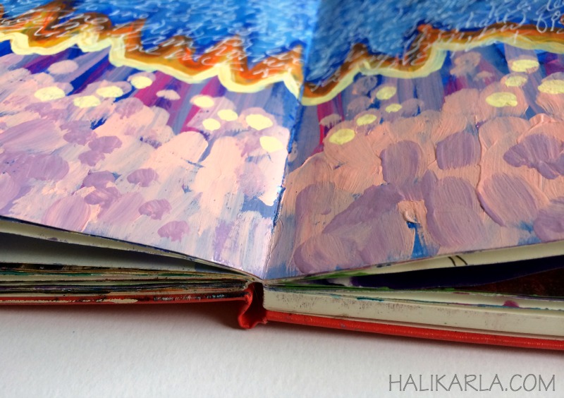 creative practice page in moleskine art journal, Hali Karla