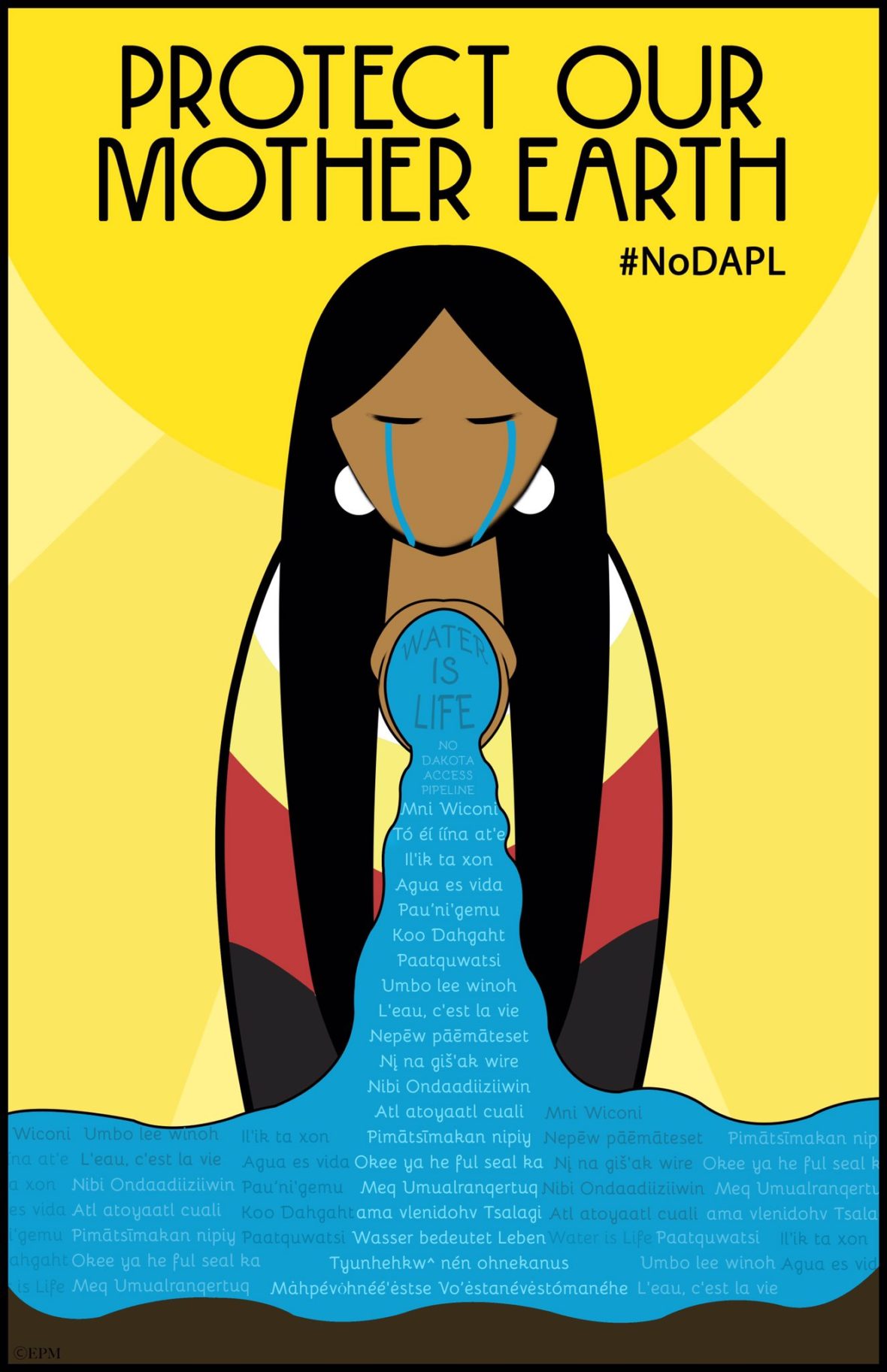 created by artist Erica Moore in support of #noDAPL