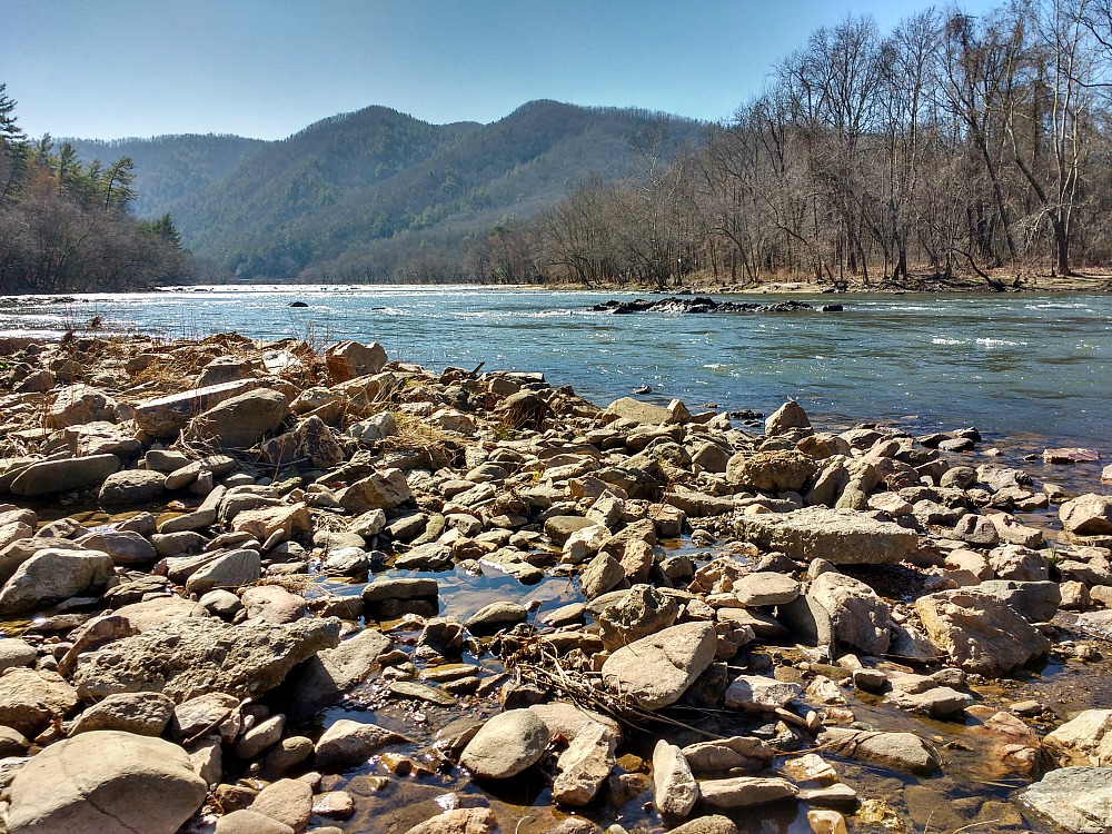 french broad river near hot springs, nc