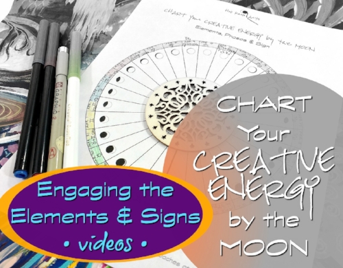 Chart Your Creative Energy by the Moon - free chart and videos from Hali Karla Arts