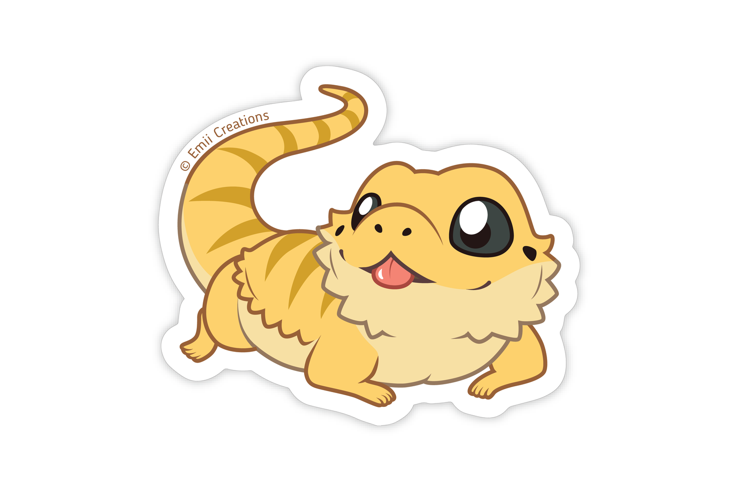 Cute Bearded Dragon Stickers - Tongue Out and Adorable — Emii Creations