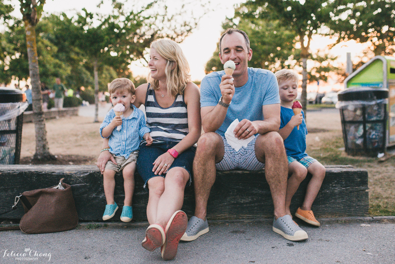 ice-ream family treat, vancouver family photographer, Felicia Chang Photography