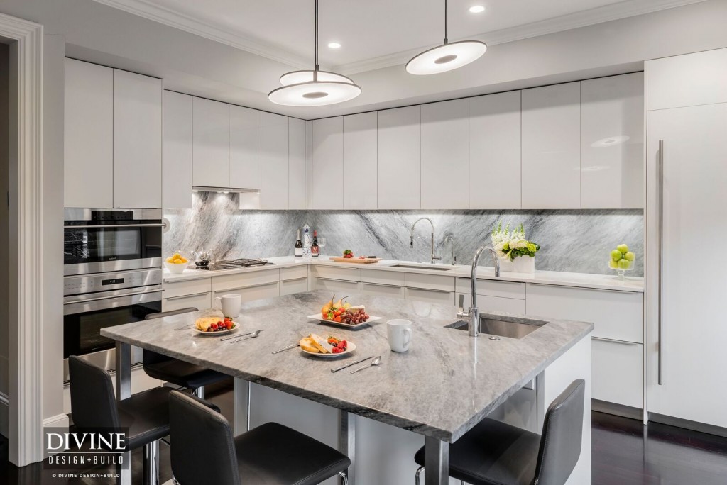a modern kitchen design in boston's south end — divine design+build