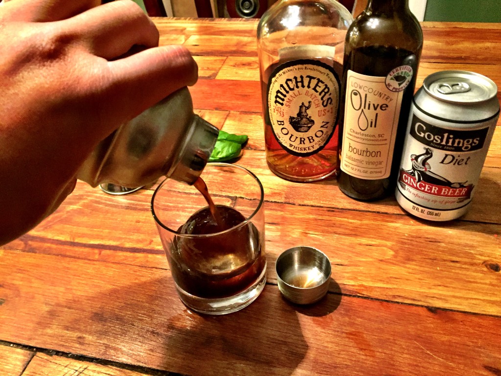 balsamic bourbon ginger beer cocktail