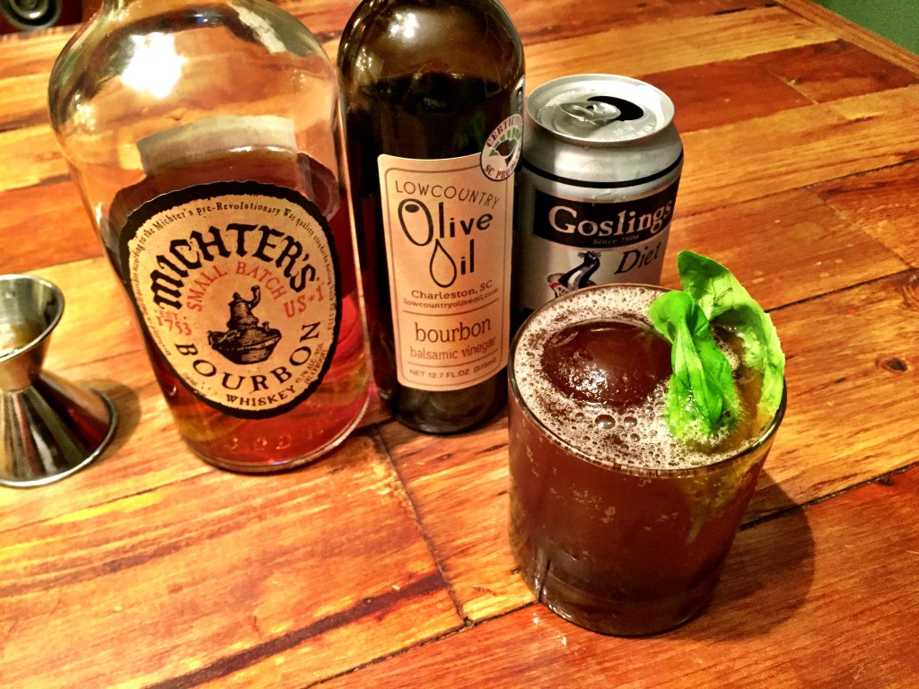 balsamic bourbon ginger beer cocktail