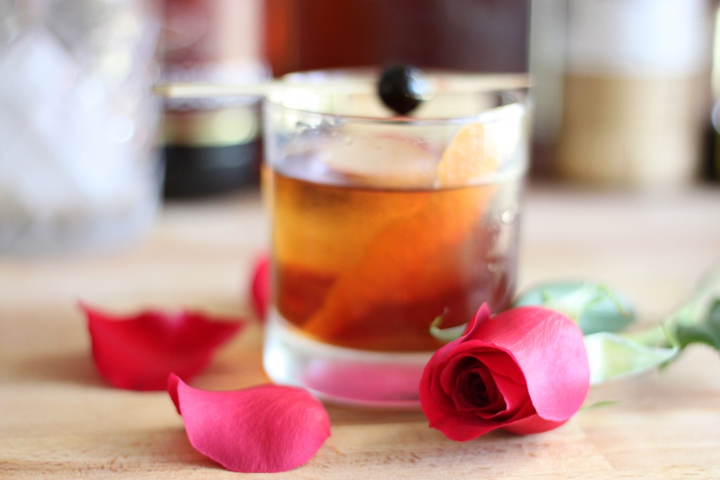 chocolate old fashioned bourbon cocktail