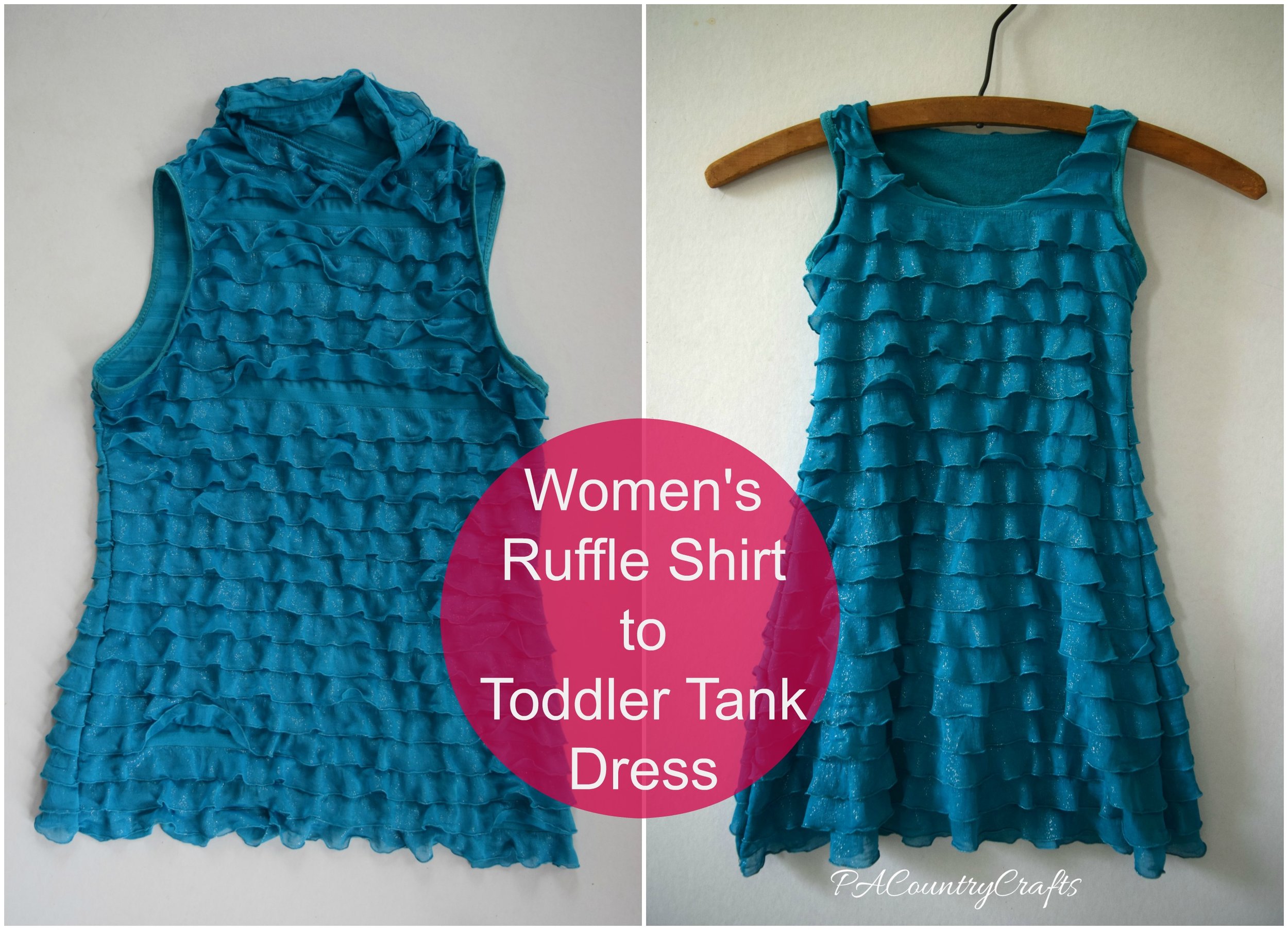 womens ruffle shirt to toddler tank dress