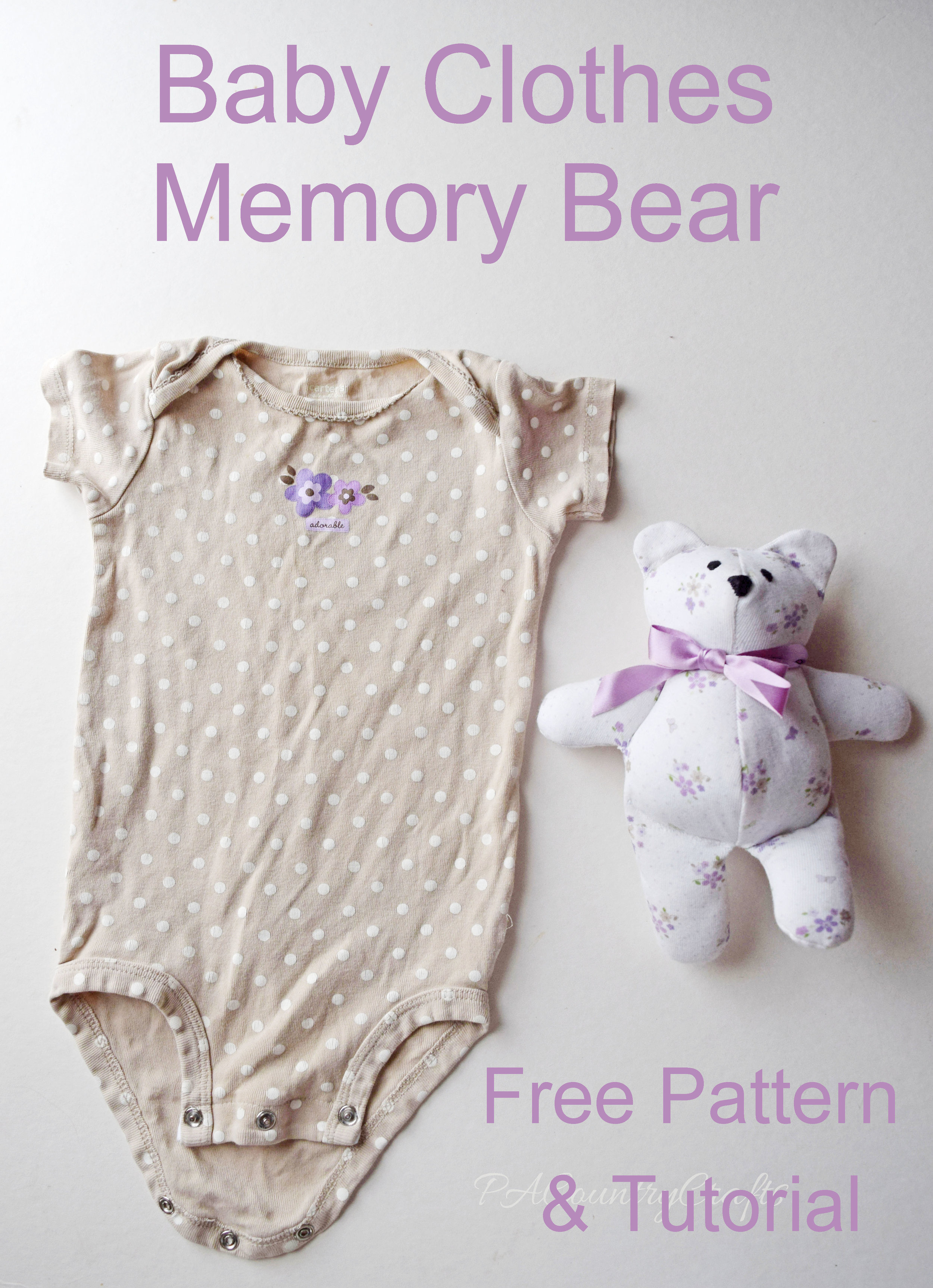 Turn old baby clothes into a memory bear.