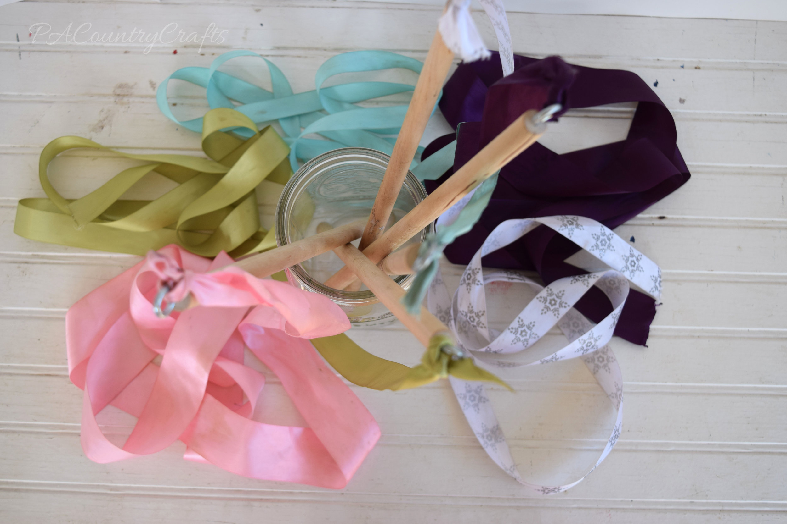 Easy Ribbon Wands- takes just minutes to make!