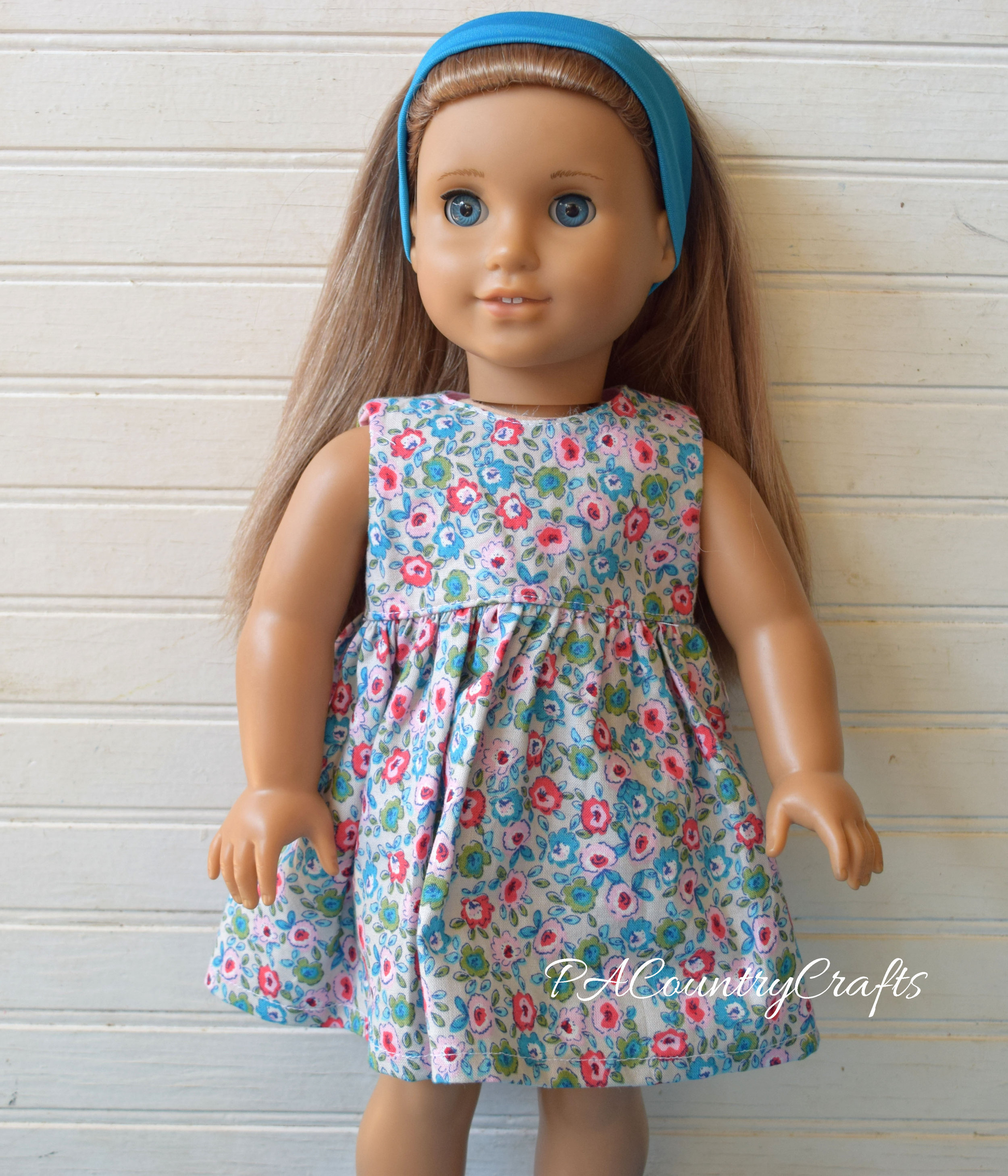 gray floral doll dress