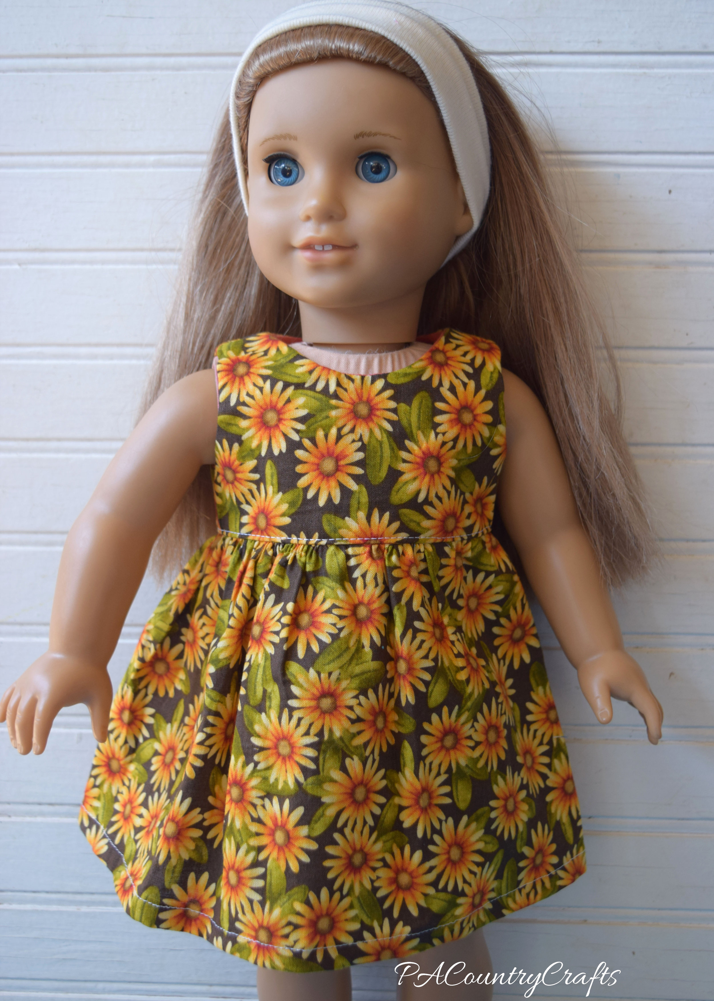 sunflower doll dress