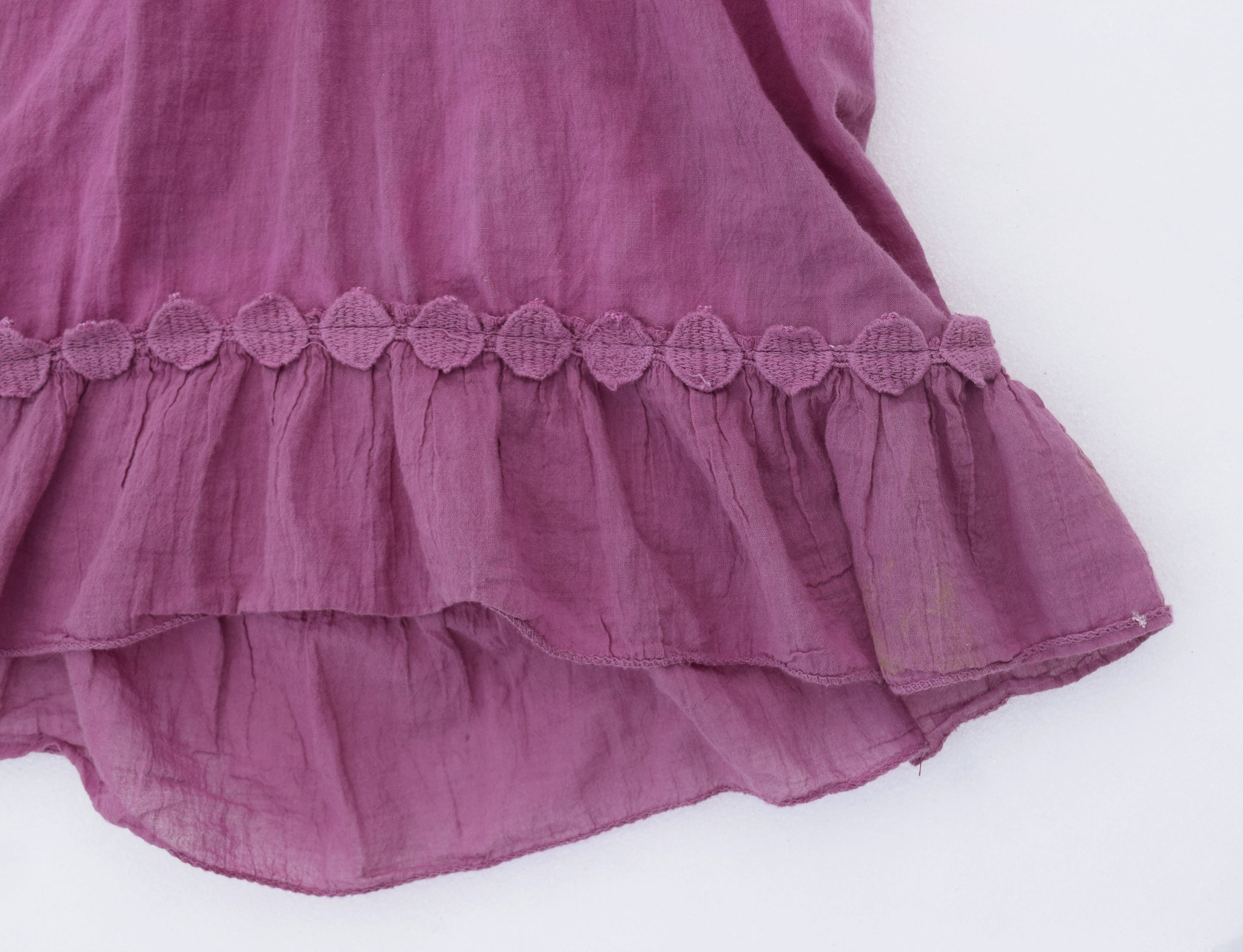 purple hi-low tunic refashioned from a womens shirt
