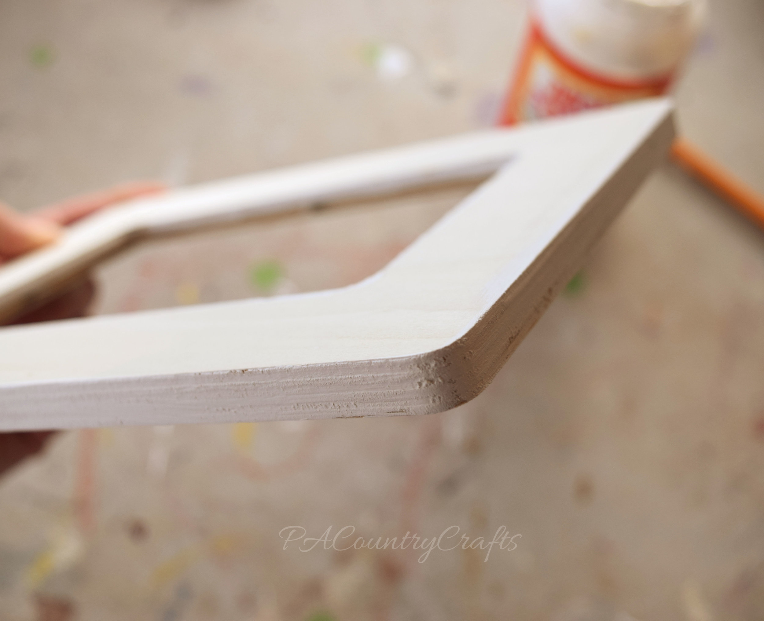 Paint the edges of frames for a nicer finish