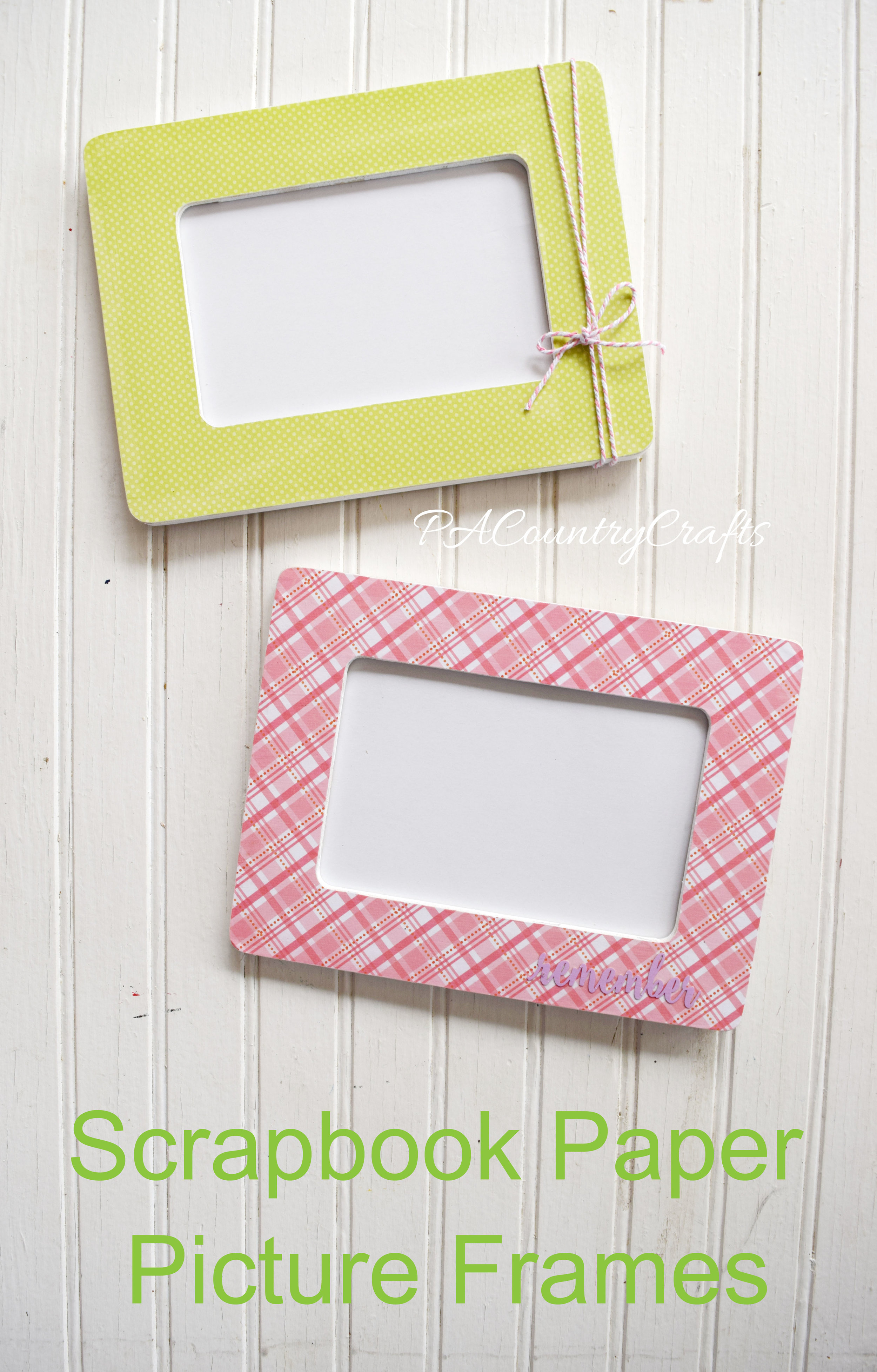 Use scrapbook paper and cheap wood frames to make a cute craft - perfect for craft nights and groups!