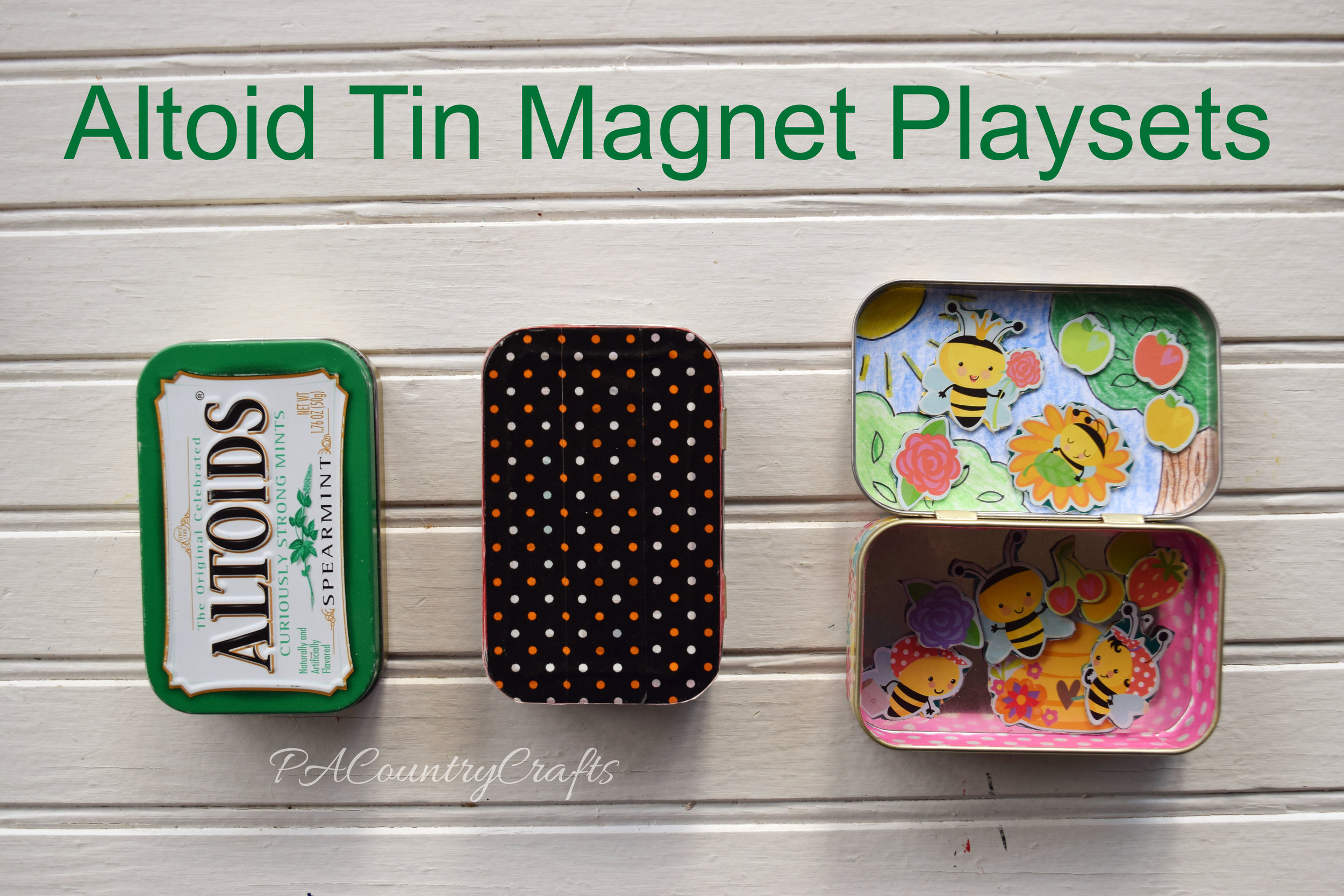 Altoid Tin Magnet Playsets- perfect to tuck into the purse or diaper bag!