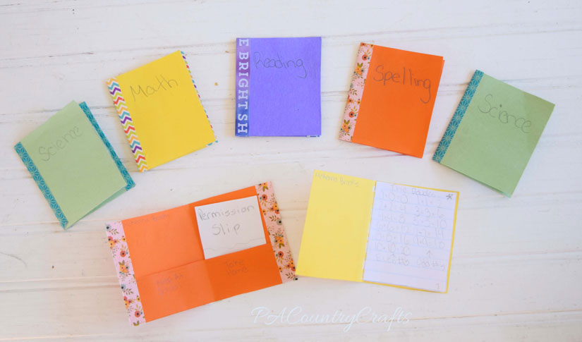 Use washi tape and paper to make doll folders and notebooks!