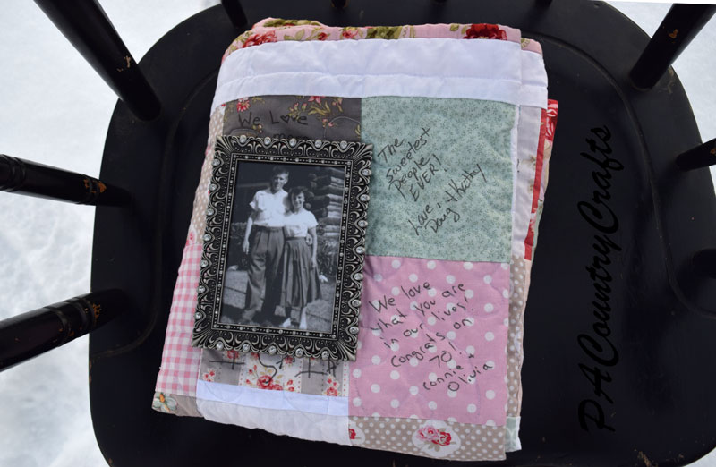 Instead of a guest book have each guest sign a quilt square- great way to use charm packs!