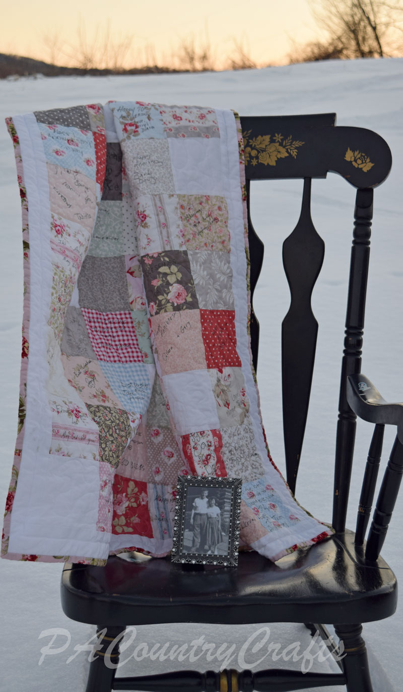 Make a guest book quilt using charm packs!