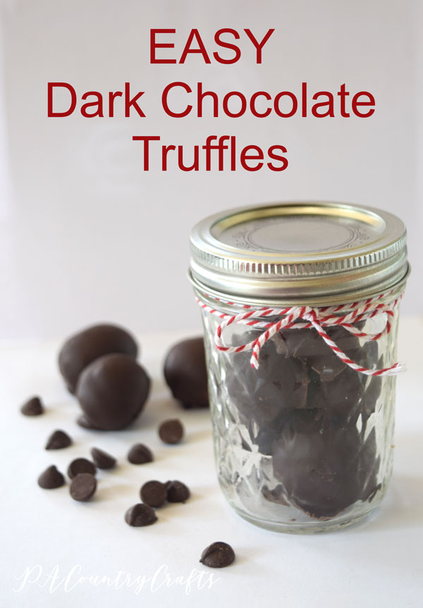Make these easy dark chocolate truffles with just 2 ingredients!