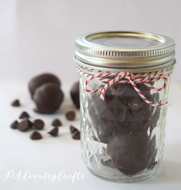 Homemade truffles in a jar- great little gift idea!