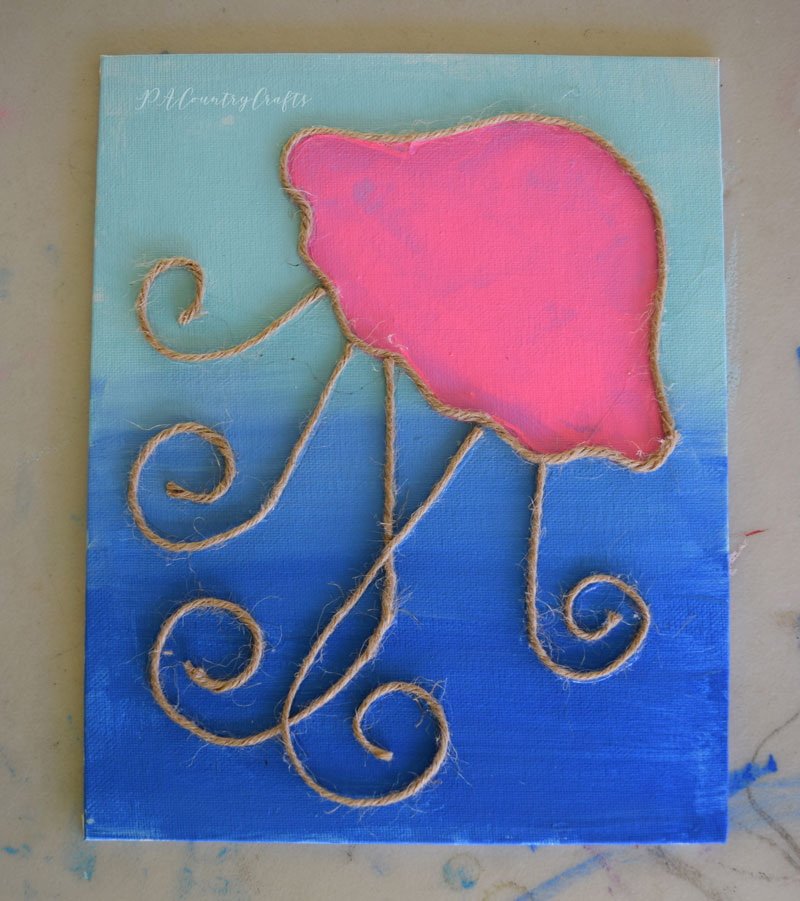 Jellyfish kids canvas painting project